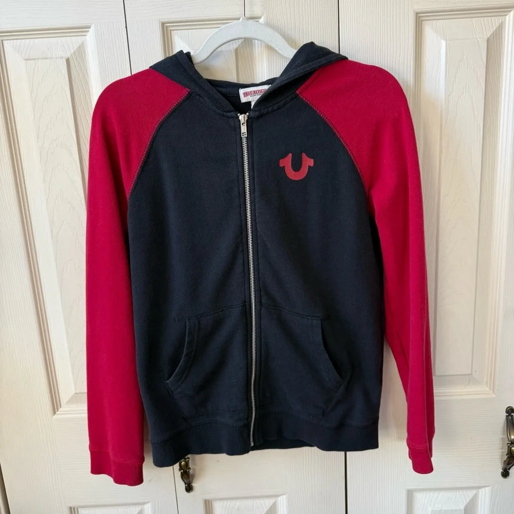 True Religion Full Zip Hooded Jacket Mens Size Medium